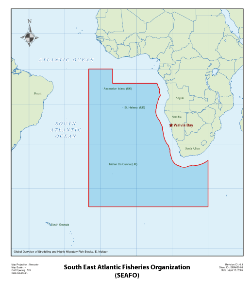 Figur 3.6 SEAFO sitt konvensjonsområde. 