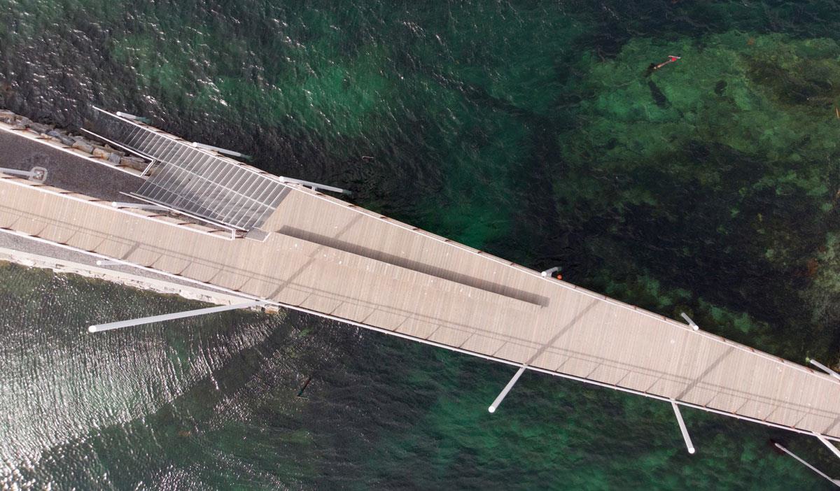 Photo of Lille Brønnøya Folkepark, Brønnøysund. Client: Brønnøy municipality. Landscape architect: Ar-kitektgruppen Cubus AS. Photo: Stephen Høgeli