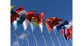 Flagg utenfor Europarådet