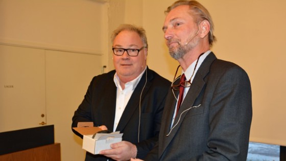 Tidligere statssekretær Bård Folke Fredriksen og Sveriges ambassadør Axel Wernhoff.