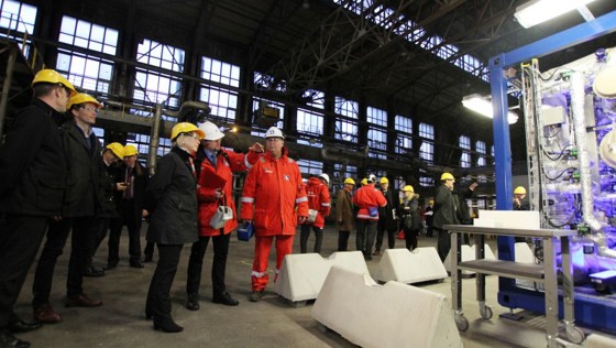 Næringsminister Monica Mæland åpner Yaras nye testfabrikk på 