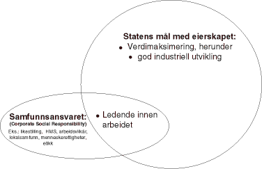 Figur 8.1 Statens mål med eierskapet i kategori 1: Verdimaksimering