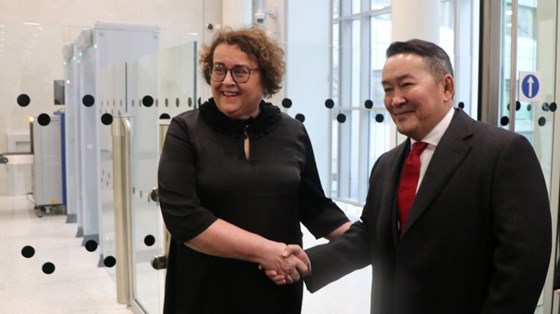 President i Mongolia og Olaug Bollestad
