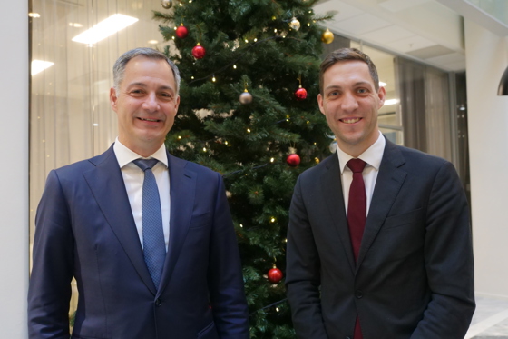 Portrett av administrator Alexander De Croo i FNs utviklingsprogram saman med klima- og miljøminister Andreas Bjelland Eriksen