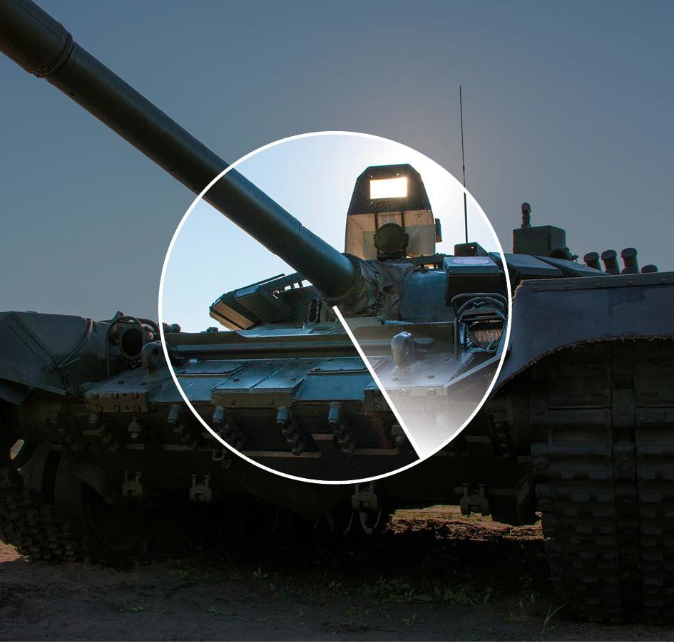 The picture shows a military vehicle.