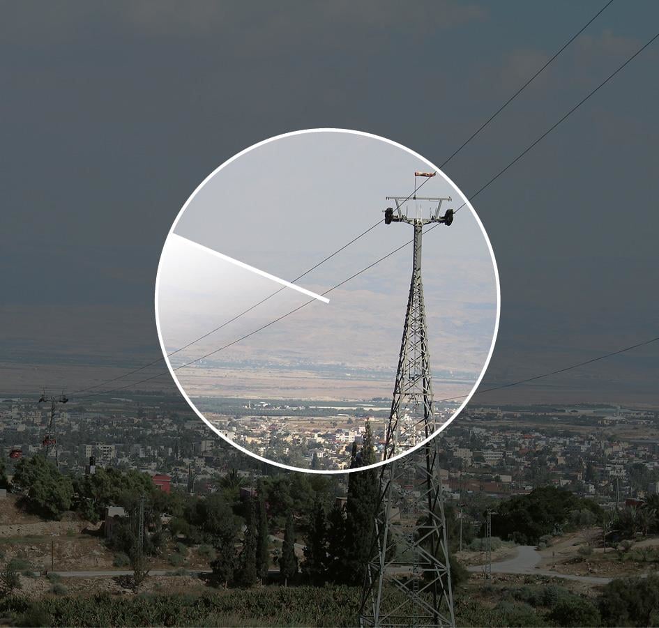 Picture of a cell tower in the West Bank.