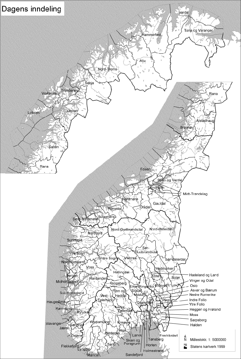 Figur  Dagens inndeling