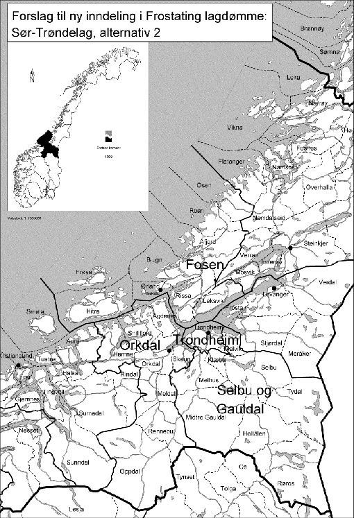Figur  Forslag til ny inndeling, alternativ 2