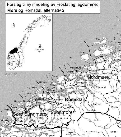 Figur  Forslag til ny inndeling, alternativ 2