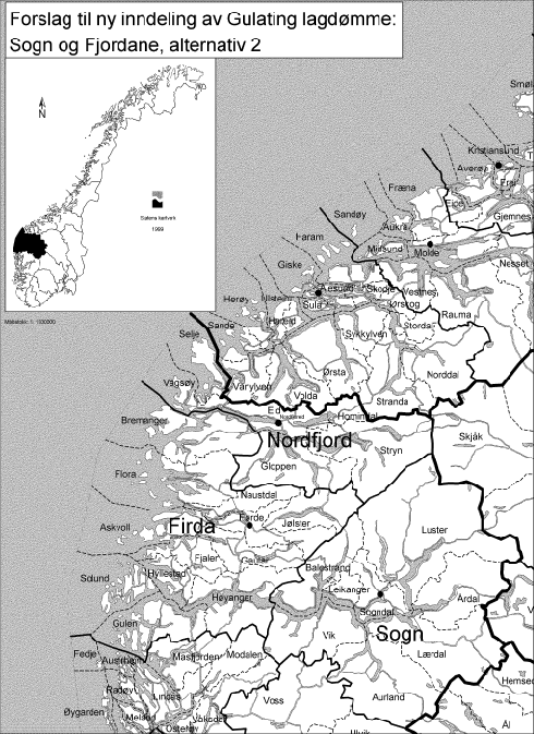 Figur  Forslag til ny inndeling, alternativ 2