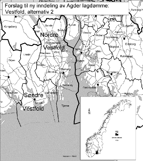 Figur  Forslag til ny inndeling, alternativ 2