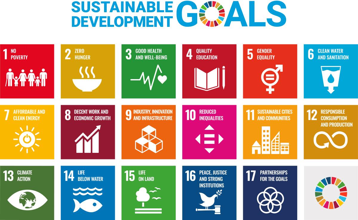 Illustration of the United Nations Sustainable Development Goals.