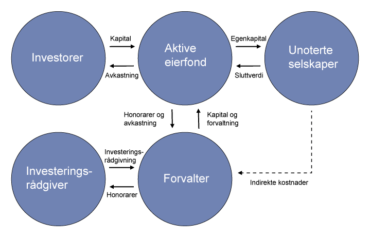 Figur 3.1 Investeringsstrukturen i aktive eierfond
