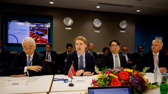 Utviklingsminister Aukrust på møtet i Verdensbanken