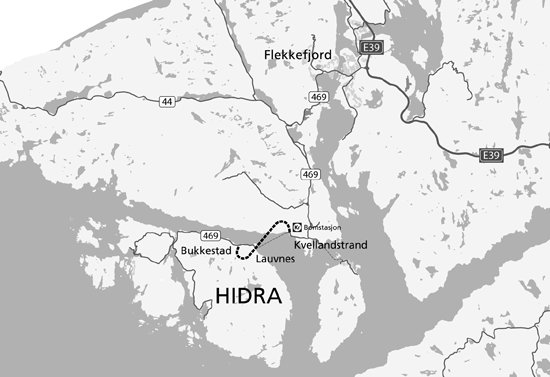 Figur 2.1 Fv 469 Hidra fastlandssamband
