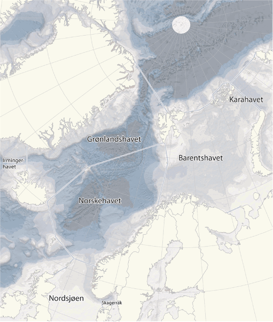 Figur 1.1 Dei nordaustatlantiske havområda
