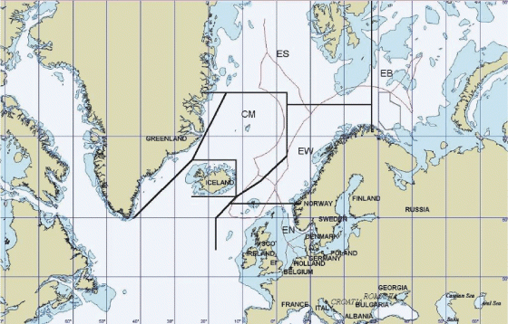Figur 3.11 Underområde i forvaltninga av vågekval 
