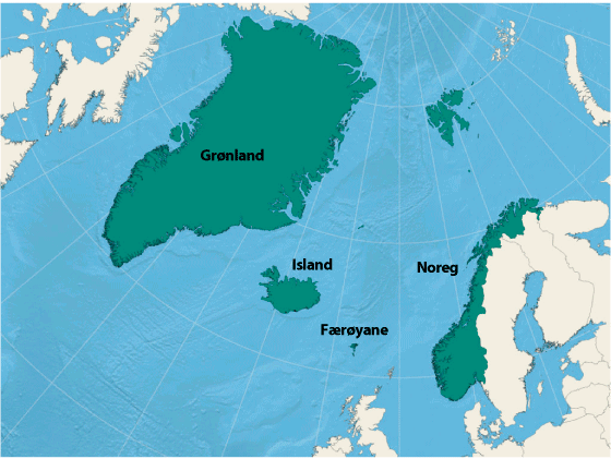 Figur 3.12 Medlemslanda i NAMMCO
