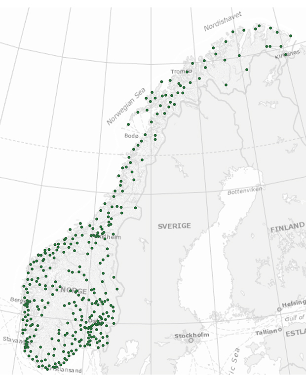 Figur 12.30 Dagens tjenestesteder i politiet.
