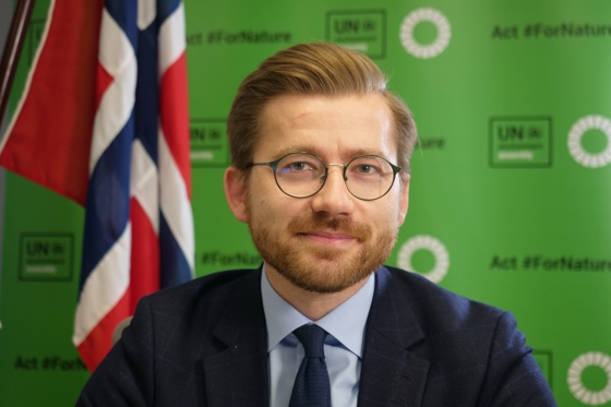 Klima- og miljøminister Sveinung Rotevatn(V9 leder FNs miljøforsamling UNEA-5