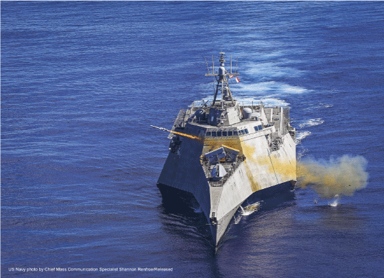 Figur 4.1 NSM styrker sjøforsvaret i mange land, her integrert på fartøy fra den amerikanske marinen.
