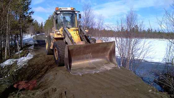 Ny stikkrenne på Samètivegen.