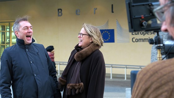 En kald januardag i Brussel sammen med EU-ambassadør Sletnes.