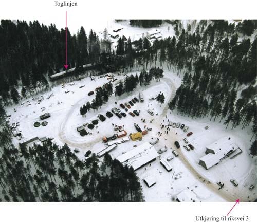 Figur 3.14 Området mellom riksvei 3 og kollisjonsstedet