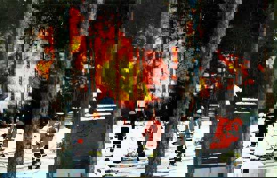 Figur 3.15 Situasjonen like etter at Elverum brannvesen ankom skadestedet