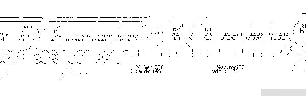 Figur 5.1 Togsammensetning for tog 2369 og 2302 med nummer på de
 ulike enheter