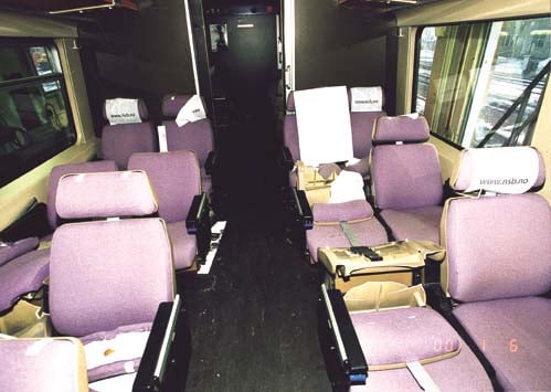 Figur 5.9 Stolene i nordgående tog 2369