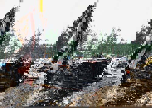 Figur 5.10 Vogn nr. 3 i tog 2302 av type B3–2 slik den så ut
 fra undersiden etter ulykken