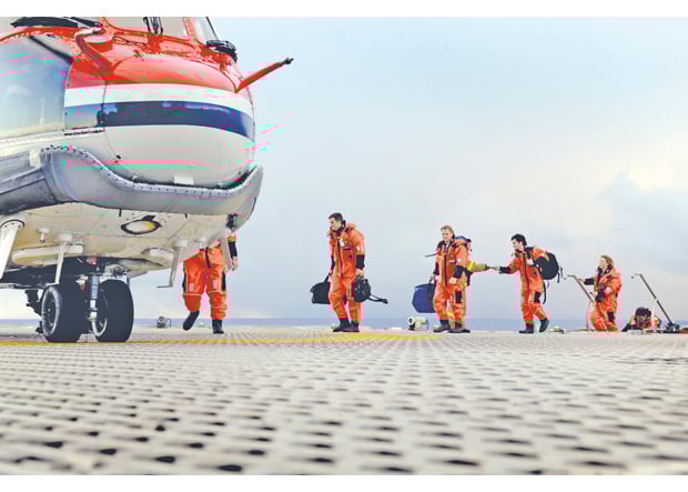 Figur 5.4 Statoil ASA is categorised under Category 2. The photograph was taken from the helicopter deck on Kvitebjørn.