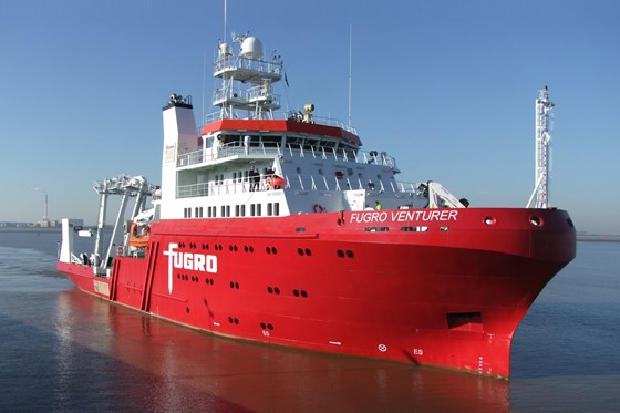 M/V Fugro VENTURER har satt i gang med undersøkelser av havbunnen i den østlige delen av Sørlige Nordsjø II. 