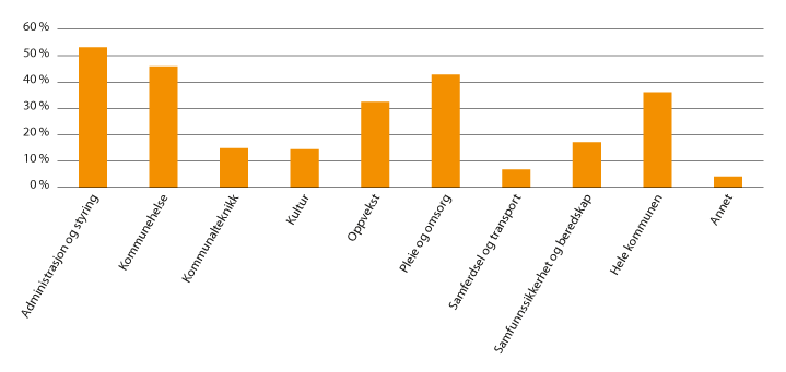 Figur 4.2 Statsforvalterens prosjektskjønnsmidler. Prosjekter fordelt på sektorer1