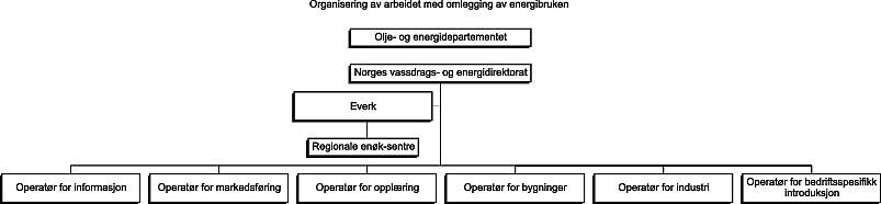 Figur 5.1 Organisering av arbeidet med omlegging av energibruken
