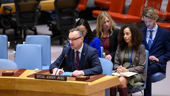 Christian Ritscher holder orientering for FNs sikkerhetsråd