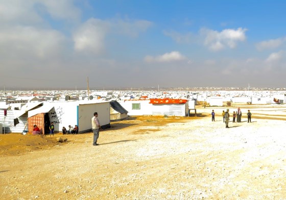 Zaatari-flyktningleiren i Nord-Jordan.