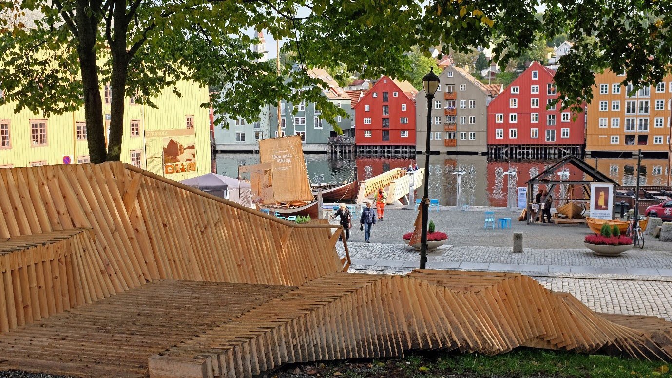 Prosjekt en blå tråd i Trondheim.