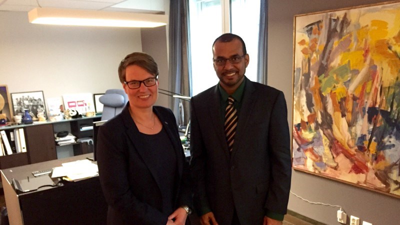 Klima- og miljøminister Tine Sundtoft møtte Guyanas miljø- og naturressursminister Robert Persaud