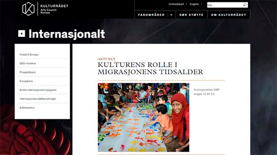 Faksimile fra Norsk kulturråds nettside.