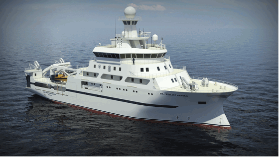 Figur 2.10 Det planlagde nye fartøyet  F/F Dr. Fridtjof Nansen