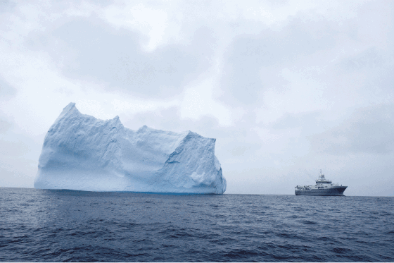 Figur 3.16 Forskingsfartøyet G.O. Sars på tokt i Sørishavet 