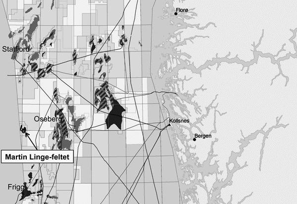 Figur 1.1 Beliggenheten av Martin Linge-feltet