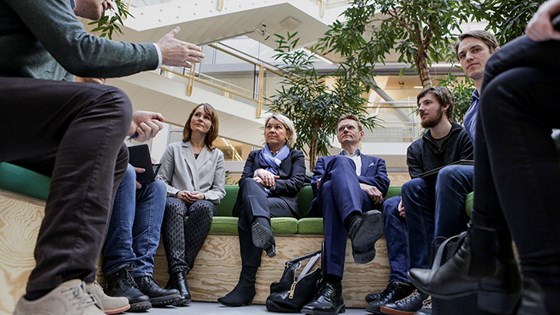 Næringsminister Monica Mæland lanserte presåkornfondet på Startup Lab i Oslo i mars.
