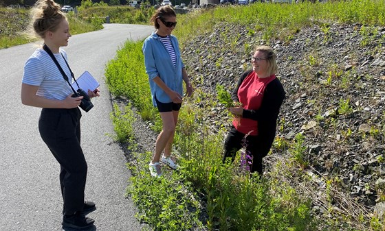 Et av tiltakene i handlingsplanen er å få informasjon ut i media. Her intervjuer Agderposten og NRK Sørlandet Josefa Andreassen Torp i NLR Agder.