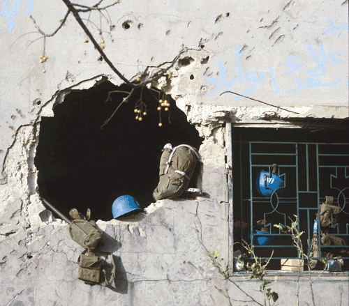 Figur 5.1 Fra den første kontingenten i UNIFIL, Norbatt I i Libanon, i 1978
