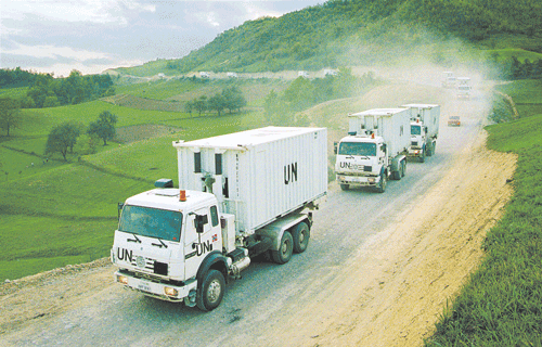 Figur 5.2 Norsk konvoi fra UNPROFOR i Bosnia - Hercegovina på 1990-tallet