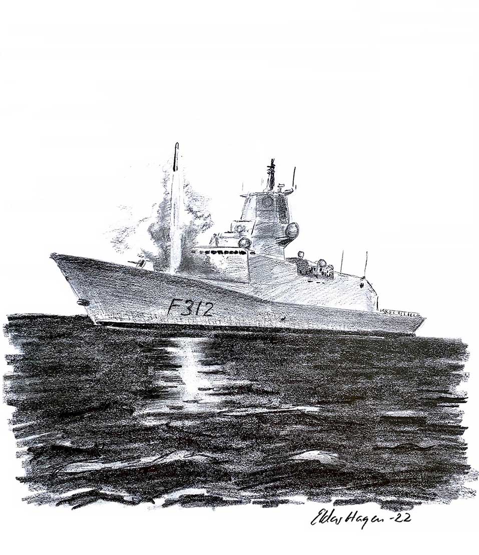 Figur 7.4 «Fregatt skyter luftvernmissil». 