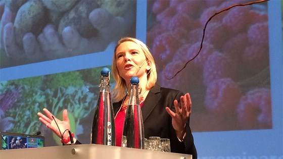Landbruks- og matminister Sylvi Listhaug under dagens tale på Gartnerseminaret 2015